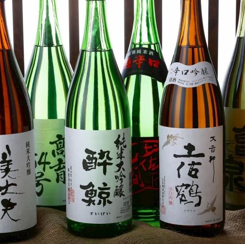 高知の地酒を常時12種類程ご用意