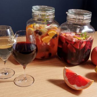 [All-you-can-drink Premium] Today's wine, cold sake, fruit sour, all-you-can-drink for 90 minutes! 2,200 yen (tax included)