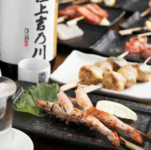 [A la carte deals!] 30 types of "skewers" baked with Bincho charcoal are excellent! 20% OFF and toast drink coupons available ◎