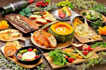 ☆ CheeseCheese 여자 회 ☆ 귀여운 ♪ 호박 치즈 퐁듀 치즈 삼매 <180 분 음료 뷔페> [8 품 2800 엔】