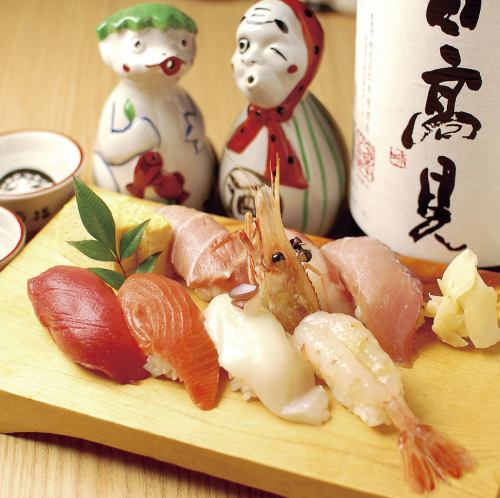 おまかせ握り盛り合わせ(5貫)