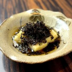 磯辺餡の揚げ出し豆腐