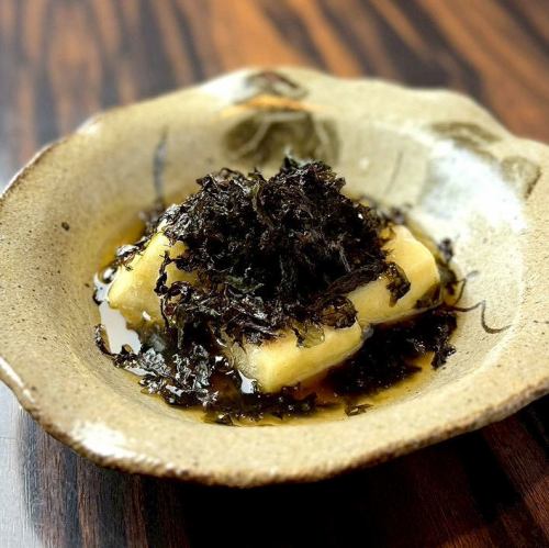 磯辺餡の揚げ出し豆腐