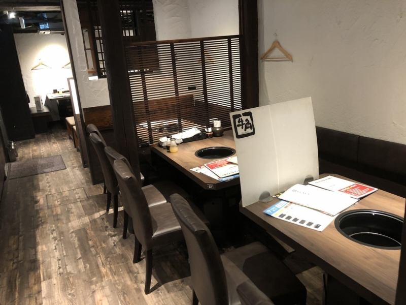 牛角では"安全安心"への対策として飛沫防止ガードの設置を行っています