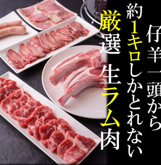 こだわり抜いた選りすぐりのラム肉！贅沢にコースでどうぞ。