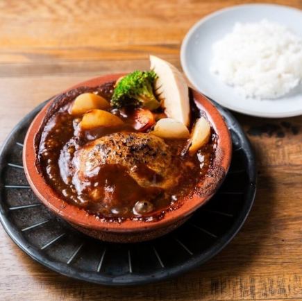 【ハンバーグコース】ランチでもご利用可能な全4品ドリンク付きコース