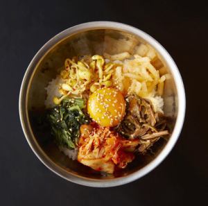 Warm egg bibimbap