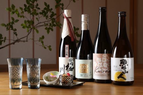 We have a selection of fine sake from Kyoto breweries.