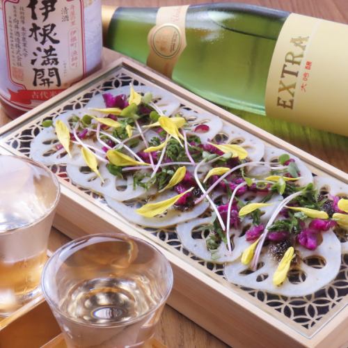 Japanese-style lotus root carpaccio