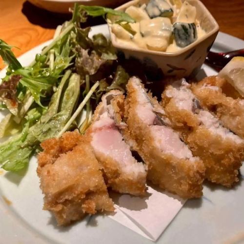 Rare cutlet of large horse mackerel
