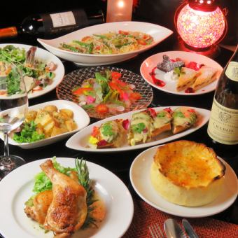 12/23、24、25日の3日間は飲放題付Xmasコース限定　18:00スタートの部