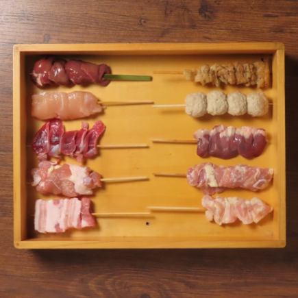 Specialty grilled thigh and 4 kinds of yakitori course with 2 hours of all-you-can-drink