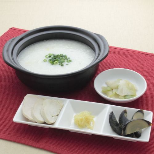 Chinese porridge (with 4 kinds of condiments)