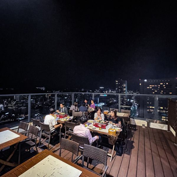 It boasts a location where you can overlook the city of Hiroshima! How about enjoying the night view while having a BBQ?