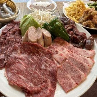 【하와이안 팬케이크 와규 갈비 & 쇠고기 BBQ 코스】 2H 음료 무제한 ♪ 어른 5900엔 초등학생 3000엔