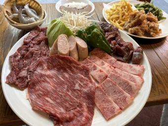 [Hawaiian pancakes, Wagyu beef ribs & beef tongue BBQ course] Includes 2 hours of all-you-can-drink♪ Adults 5,900 yen, elementary school students 3,000 yen