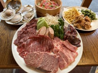 [Specially selected Wagyu premium BBQ course] Includes 120 minutes of all-you-can-drink♪ Adults 6,900 yen, elementary school students 3,500 yen