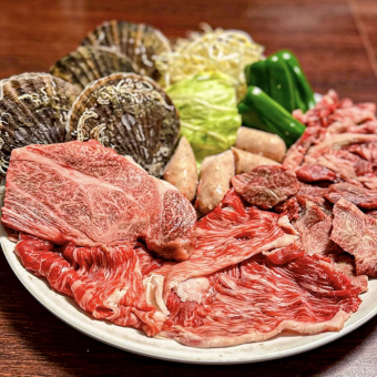 【特選素材で楽しむ】和牛&シーフード特選BBQコース120分飲み放題付き♪7000円