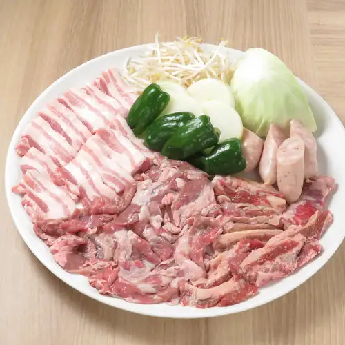 【징기스칸 & 돼지 코스】 홋카이도 BBQ! 본고장 징기스칸 & 구시로 명물 잔기