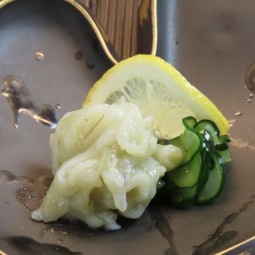 Blowfish marinated in wasabi