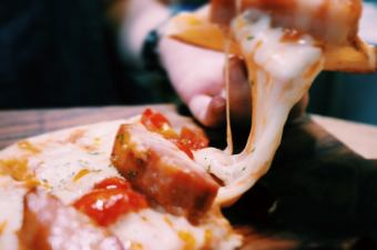 美國蝦和番茄醬披薩