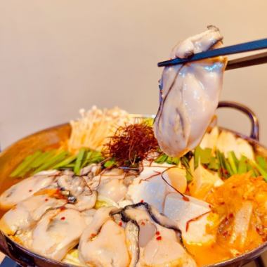 『女子会鍋コース♪』 広島産牡蠣のスンドゥブチゲ鍋含む6品＋2h飲放題★4,300円