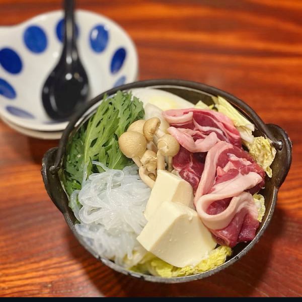 【期間限定】長野県遠山産いのしし使用 旨み広がる【ぼたん鍋】！