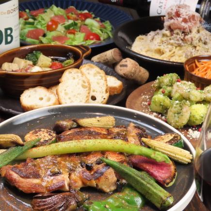 【自製柚子味噌醃漬雞排】★晚餐套餐附2小時無限暢飲5,000日圓(含稅)♪