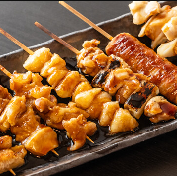 いわい鶏の串焼き盛り合わせ