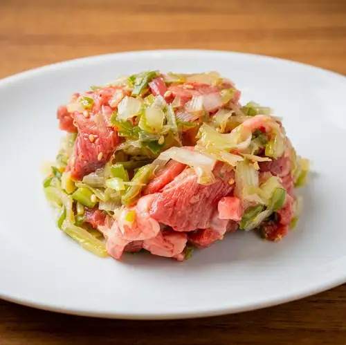 Negishita (beef tongue with green onion and salt sauce)