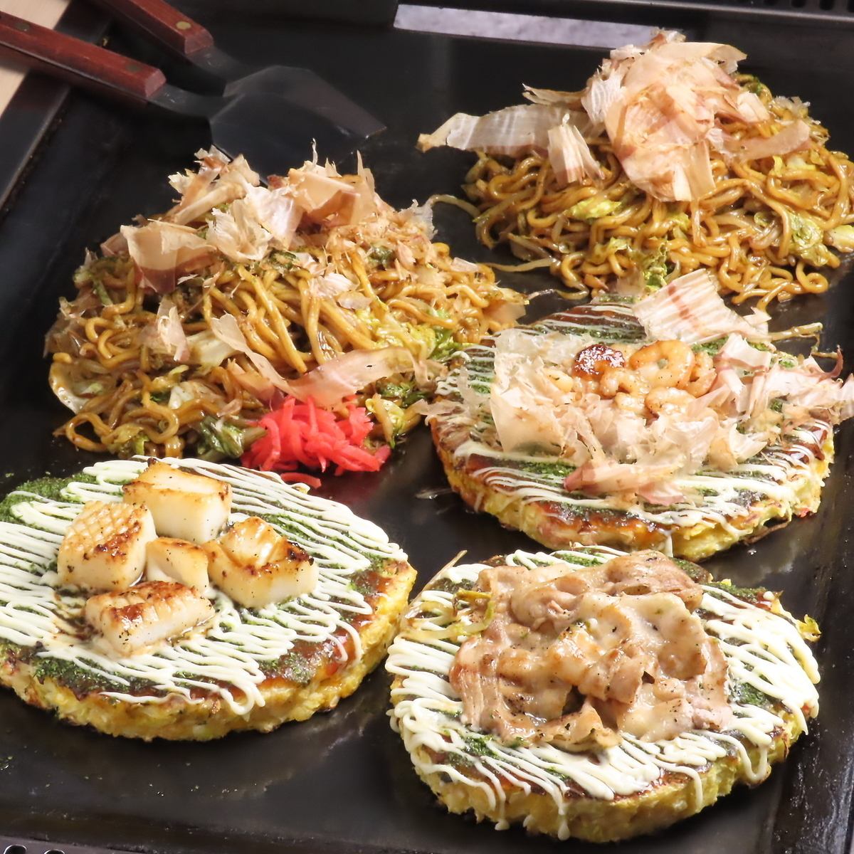 平日限定！お好み焼き＆焼きそばが90分食べ放題