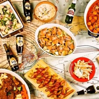 【ベーシックプラン】　BBQ食べ放題・飲み放題150分4,800円（金土祝前日は120分）