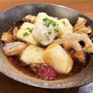 【季節限定】餅と豆腐の揚げ出し