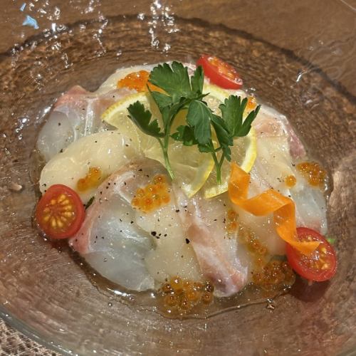帆立と鯛のカルパッチョ