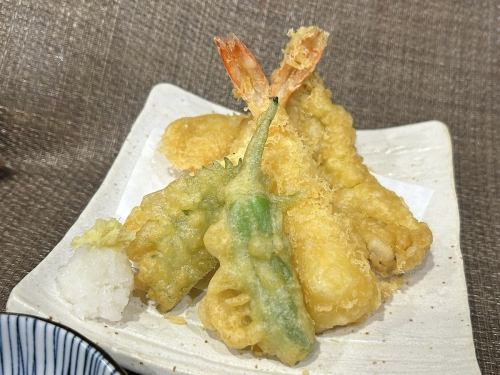 海老とアナゴ天ぷら