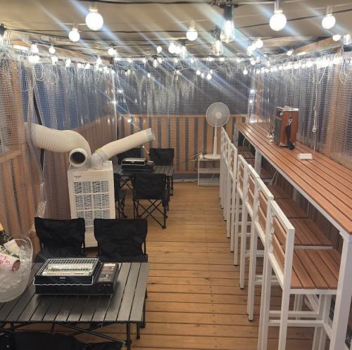 開放感あるテラスBBQ