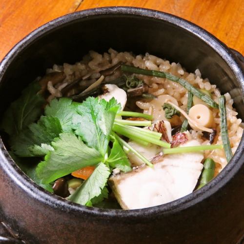 Sea bream and edible wild plants rice (1 go)