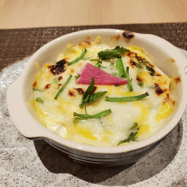 百合根と芹のグラタン