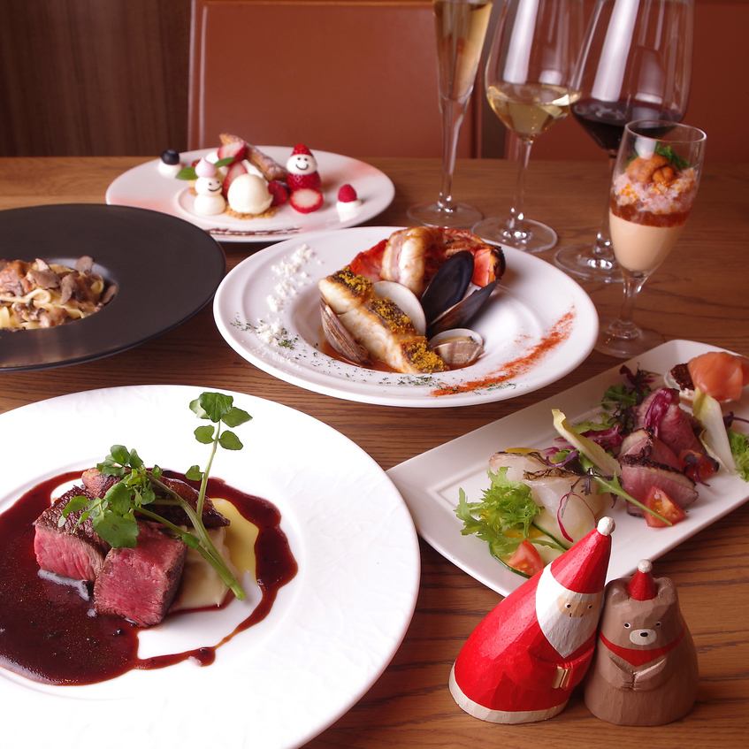 ガーデンテラスのある、旬の素材とクラシックを活かしたイタリアン