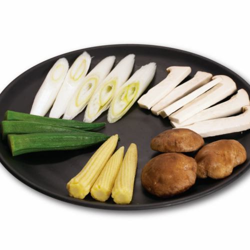 Assortment of 5 types of grilled vegetables