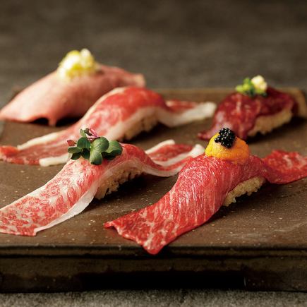 【含3小時暢飲】多達100道菜+肉類壽司 ◎ 日向地雞烤雞串×肉類壽司暢吃套餐 4,480日元 → 3,480日元