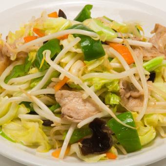 しゃきしゃき野菜炒め