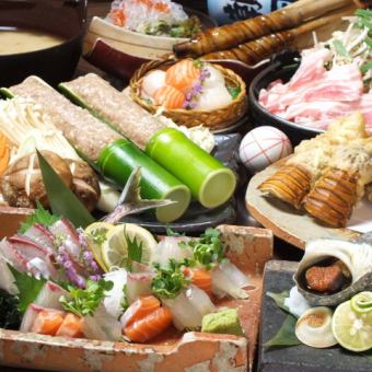 [Special Temari Course] 10 types of local sake for 2 hours [all-you-can-drink included] 4 types of sashimi + seaweed hot pot, etc....5500 → 5000 yen