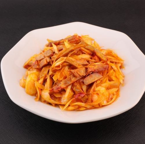 ネギとチャーシューのピリ辛和え