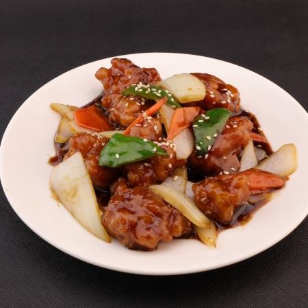 黒酢酢鶏(鶏胸肉の甘酢炒め)