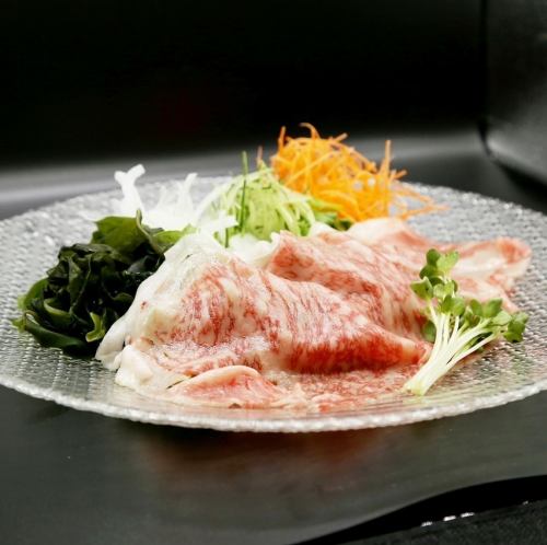 Miyazaki beef and five-color salad