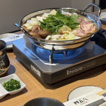 鍋付き焼き鳥コース(2時間飲み放題付き)6000円(税込)