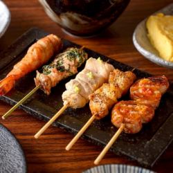 焼鳥コース(焼き鳥5本・速菜・創作串1本)