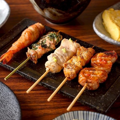 香ばしさと肉の旨味が抜群!備長炭で焼いた本格焼鳥!