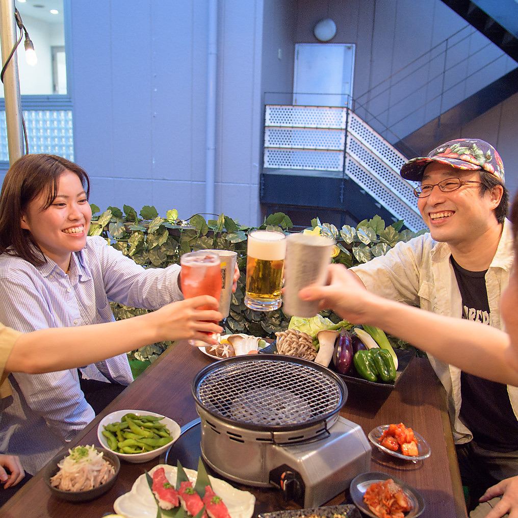 就在仙台站东出口旁边！享受价格合理的烤肉派对吧！